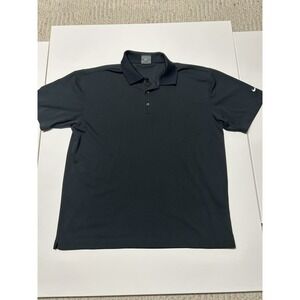Men's Black Nike Dri-Fit Polo Large